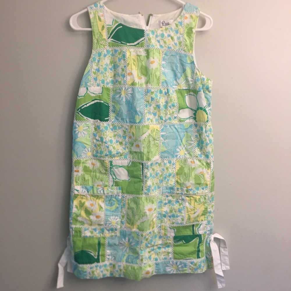 Lily Pulitzer blue and green shift dress